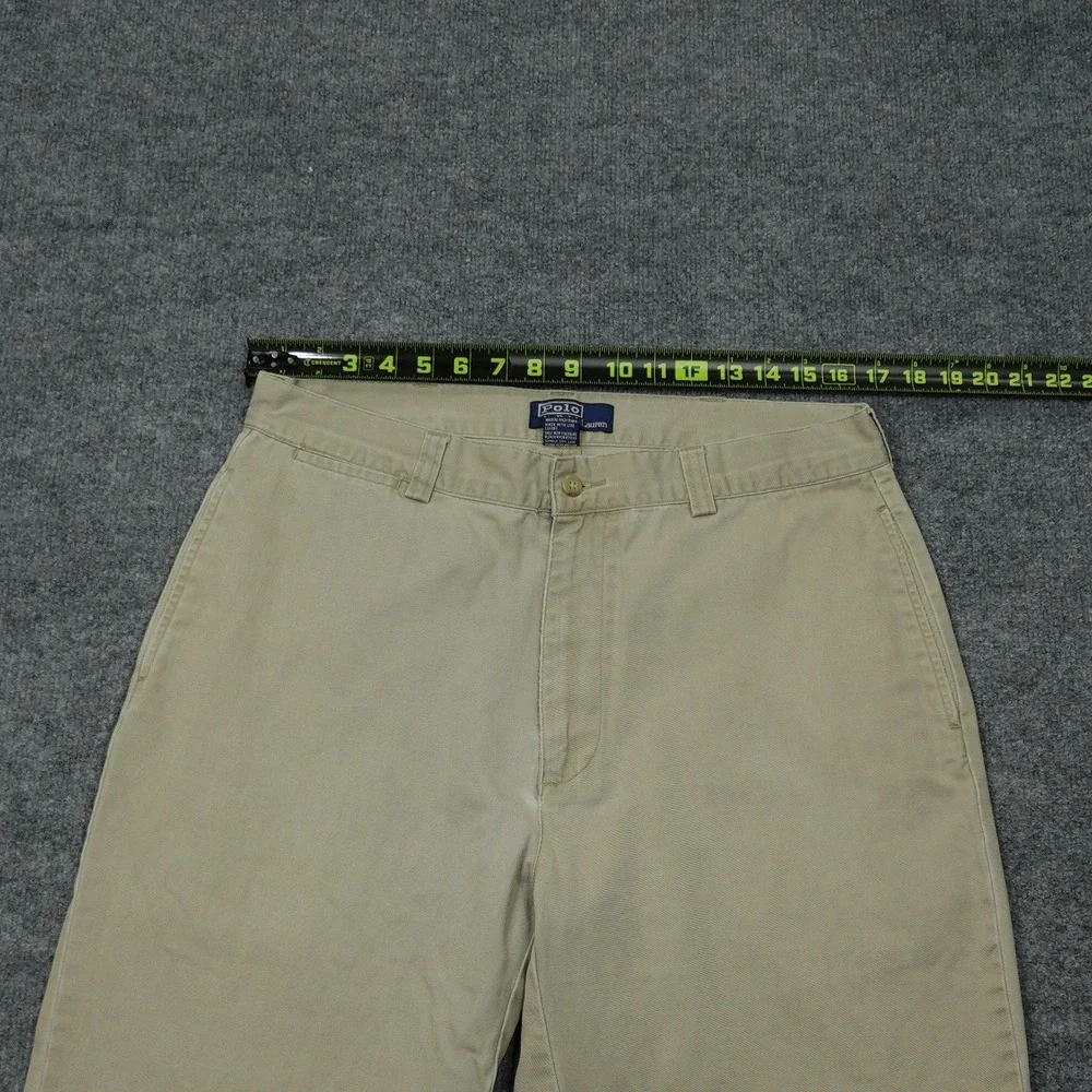 Polo Ralph Lauren Chino Pants Mens 35x32 Tan Straight Leg Cotton Button Fly